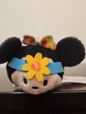 Disney Mini Plush Minnie Mouse Hippie Tsum Tsum, Rare